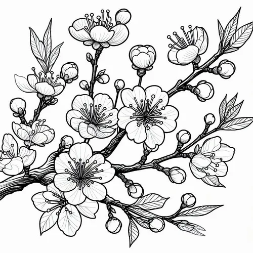 13 Hoạt động tô màu giúp bé tô hoa mai năm cánh thật nổi bật