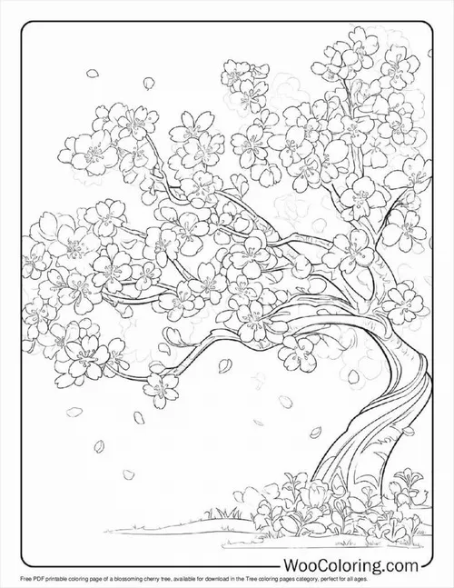 14 Tô màu sáng tạo phối vàng hồng trên cành đào cho bé thử