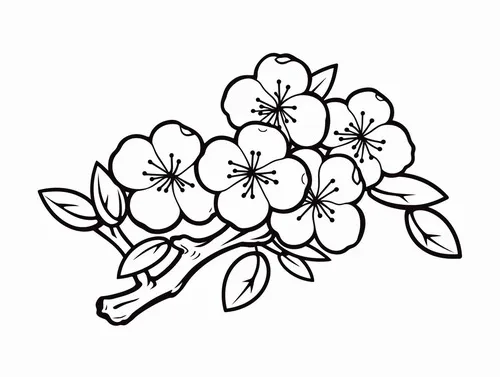 8 Không khí Tết rộn ràng trong bộ tranh tô màu đào mai