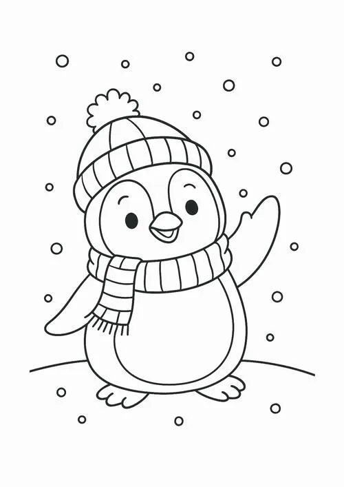 Tranh chim cánh cụt mẹ và con mang cảm xúc gia đình ấm áp