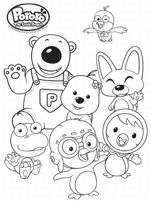 Hình vẽ tranh tô màu chim cánh cụt lạch bạch trên băng tuyết