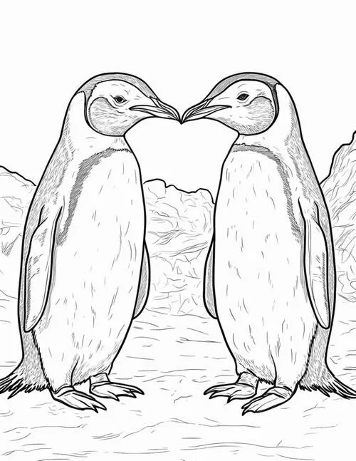 Cách tô chim cánh cụt con lông mượt bụng trắng mắt tròn