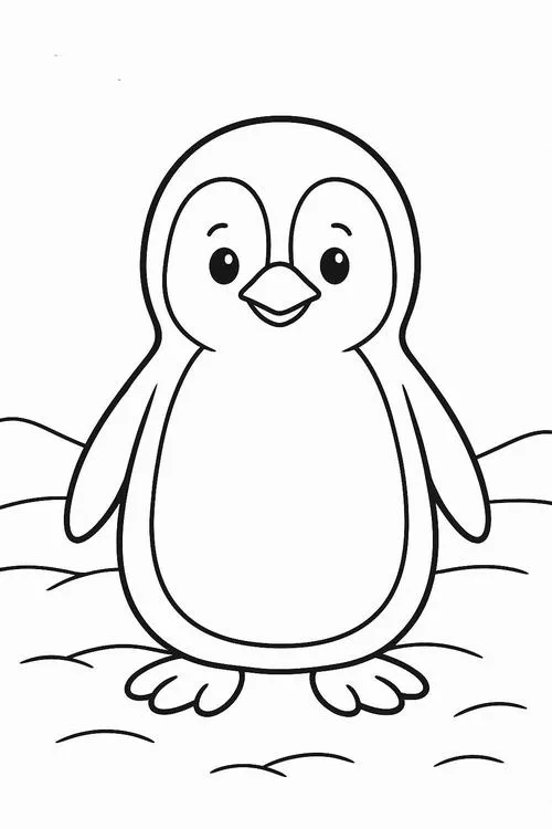 Gợi ý tranh chim cánh cụt giúp bé phát triển sáng tạo