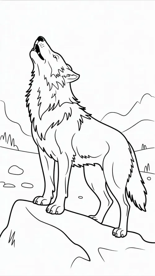 Tranh sói oai hùng cùng đàn tạo cảm hứng cho bé mê thiên nhiên
