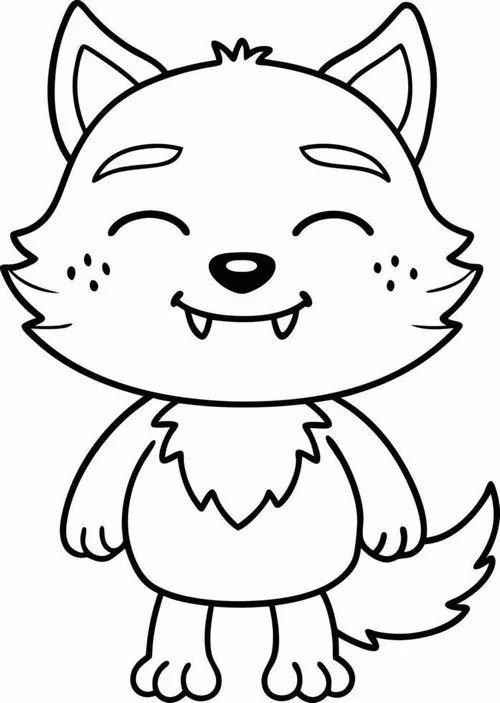 Tô màu vui sói hoang bước qua dấu chân tuyết nhẹ nhàng