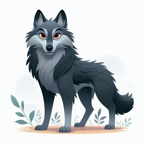 Trang tô màu sói đêm giúp bé học phối màu lạnh