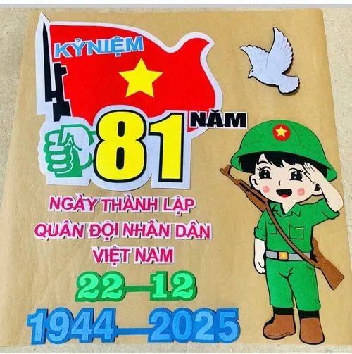 Mẫu tranh tô màu chú bộ đội bảo vệ Tổ quốc hiền hòa