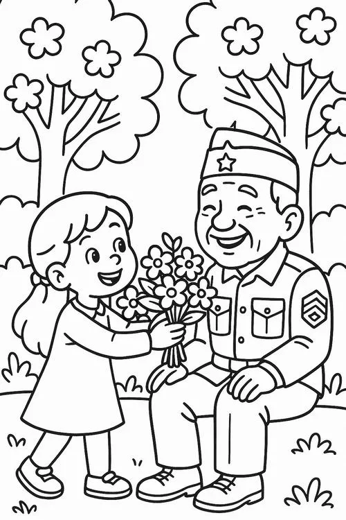 Cách tô chú bộ đội quân phục xanh gương mặt nghiêm túc