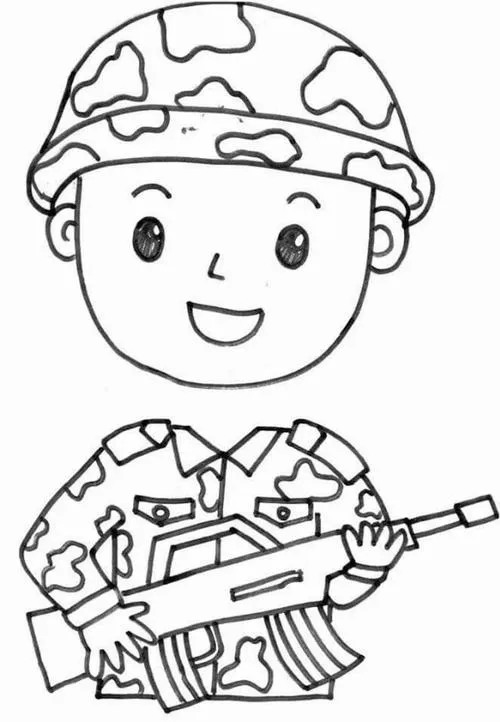 Tờ giấy tô màu chú bộ đội gắn bó đồng đội can đảm