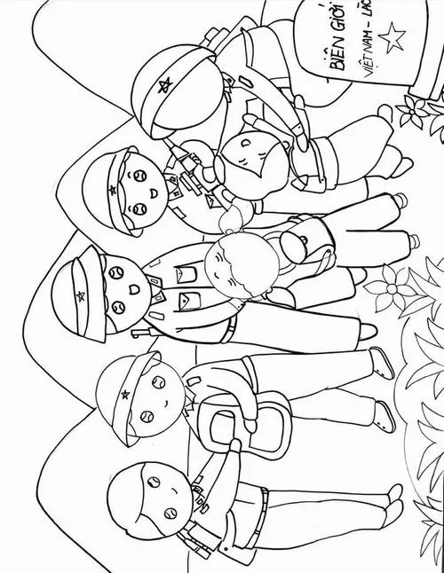 Tô màu vui người lính gắn bó đồng đội bảo vệ bình yên
