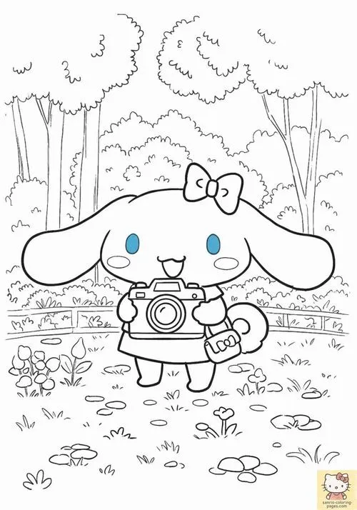 20 Tranh tô màu Cinnamoroll ở quán cà phê mây bạc cho bé 6 tuổi