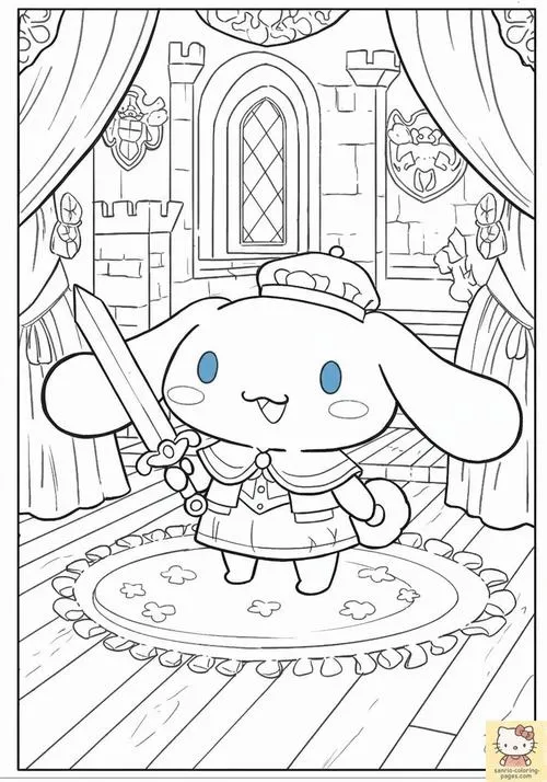 8 Trang tô màu Cinnamoroll chủ đề học màu pastel cho trẻ 4 tuổi