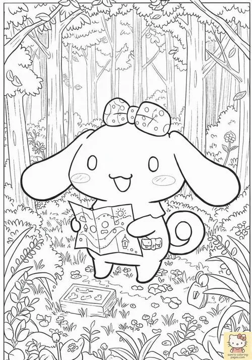 1 Trang tô màu Cinnamoroll cùng Vanilla Cappuccino Chiffon Mocha