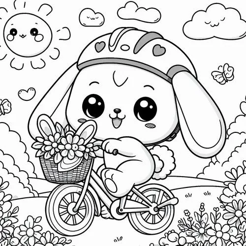 11 Bộ 42 Tranh Tô Màu Cinnamoroll Anime dễ thương với tai dài trắng ngây thơ