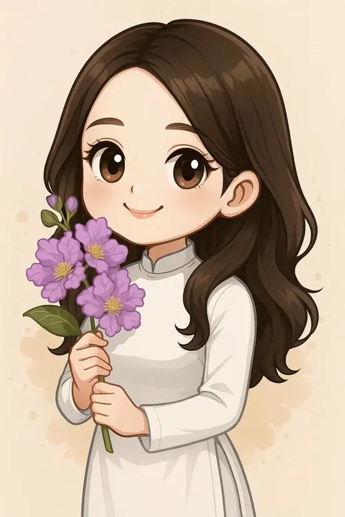 1 Tranh tập tô cô giáo tóc dài hiền và nụ cười ấm