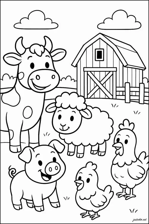 Tô màu con bò sữa giúp bé học màu đen trắng tự nhiên