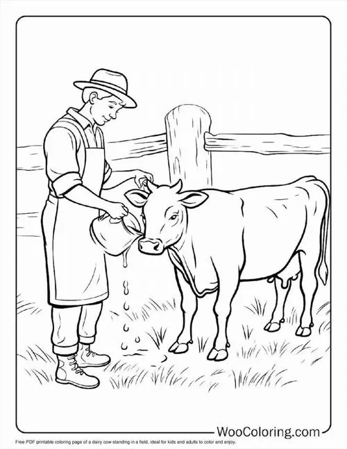 Hoạt động tô màu bò trang trại chậm rãi gần gũi trẻ em