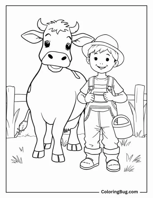 Cách tô bò sữa chậm rãi bằng bút sáp màu