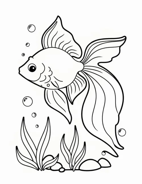 Hình tô màu cá thát lát thân dài uốn lượn