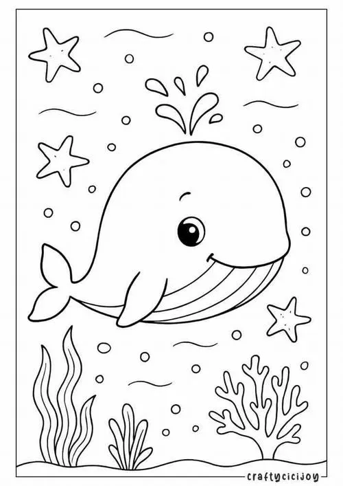 Tranh tô màu cá lóc đơn giản phù hợp bé mới tập