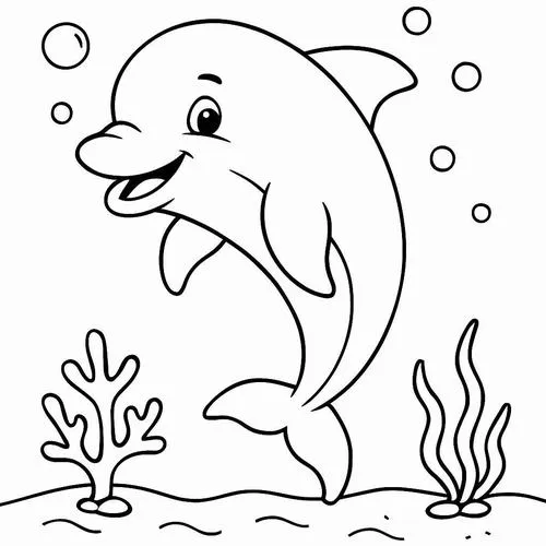 Hình tô màu cá mập hoạt hình hiền lành không đáng sợ