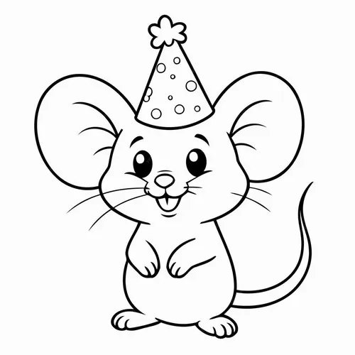 58 Tranh Tô Màu Con Chuột dễ thương dễ tô cho bé làm quen với màu sắc và động vật