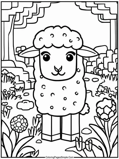 Bộ tranh tô màu cừu con chơi giờ chơi của bé cùng bút sáp