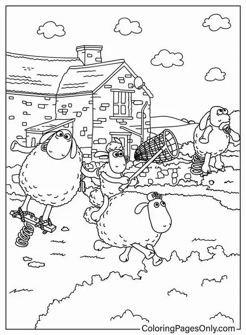 Tô màu vui cừu non mẹ cừu và cừu con cảm giác bình yên