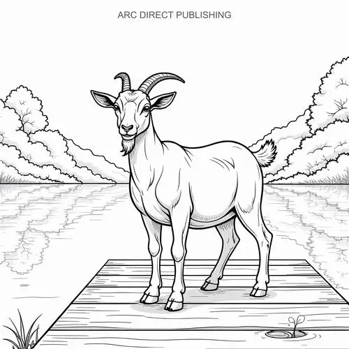 Tờ giấy tô màu dê núi lông mềm chân thon cho trẻ 4 tuổi