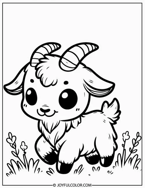 Gợi ý tranh tô màu con dê phù hợp trẻ mầm non và mẫu giáo