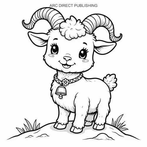 Bé tập tô màu dê mẹ và dê con rất nhẹ nhàng