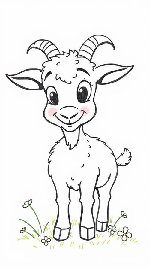 Hoạt động tô màu dê và cỏ xanh cho trẻ 4 tuổi
