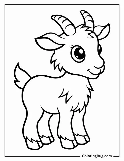 Trang học tô màu dê núi sống cùng đàn dê