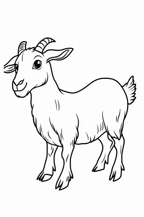 Bức tranh tô dê con lông dê mềm hiền lành