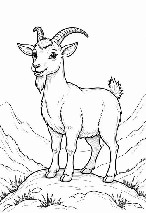 Hoạt động tô màu con dê đáng yêu kêu be be vui tai