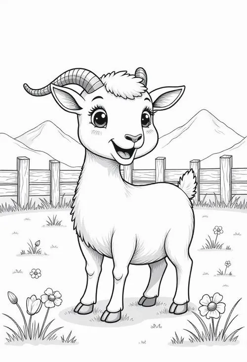 Tô màu con dê cùng bé cuối tuần nhẹ nhàng mà vui lắm