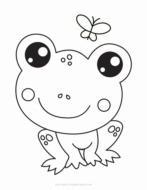 28 Tranh tô màu con ếch đang gọi bạn ộp ộp rất vui