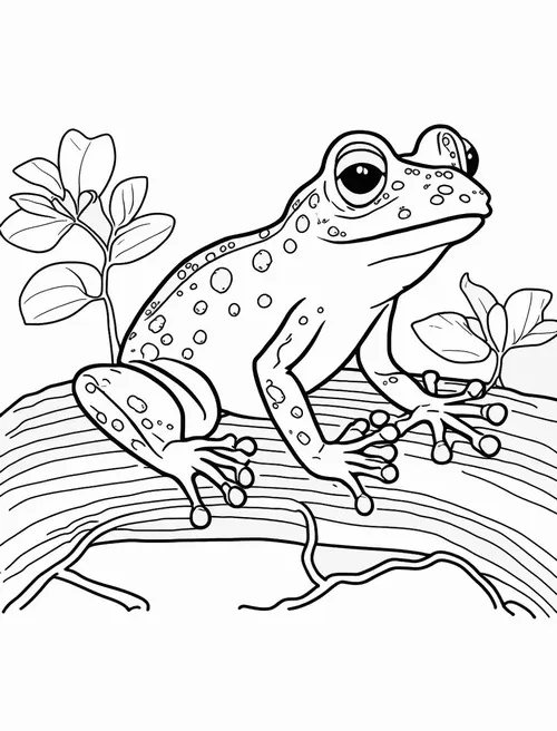 31 Hình tô màu frog con thổi bong bóng nước rất thích