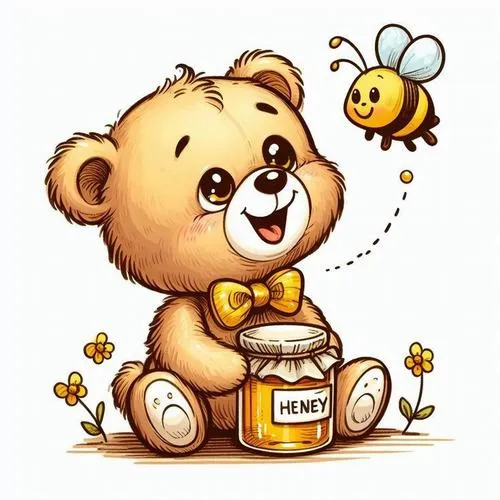 1 Gợi ý tranh tô màu con gấu hiền lành giúp bé thư giãn