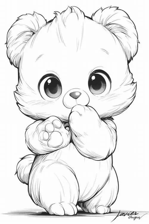 7 Tranh tô màu con gấu giúp bé rèn tay và cảm xúc