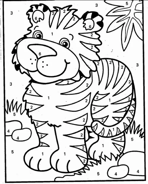 41 Trang tô màu con hổ trong buổi sáng nắng nhẹ rất yên bình