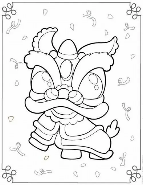 Bức tranh tô lân vàng với mắt tròn lấp lánh cho bé 3 tuổi