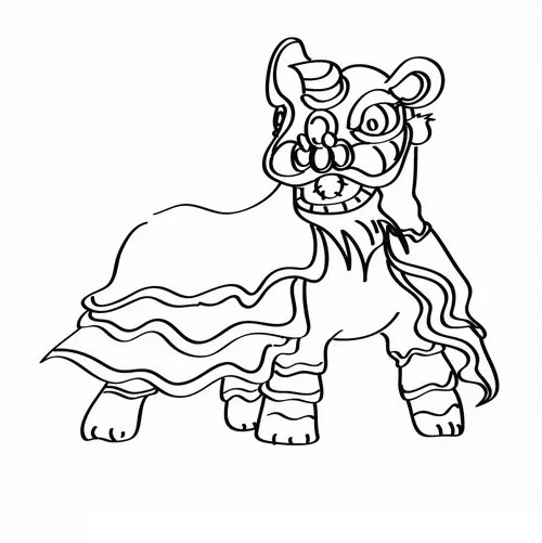 Mẫu tô con lân hoa văn đẹp cho bé rèn sự khéo léo mỗi ngày