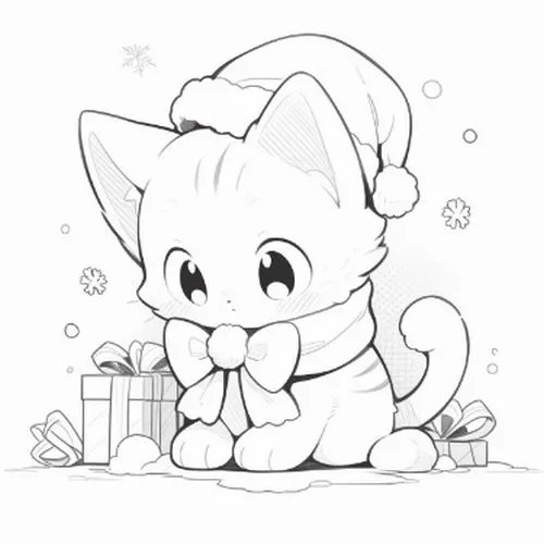 3 Bộ tranh tô màu mèo nằm cuộn tròn đáng yêu cho giờ chơi