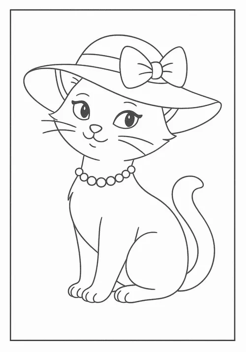 11 Hướng dẫn tô màu mèo tam thể đẹp dành cho trẻ nhỏ