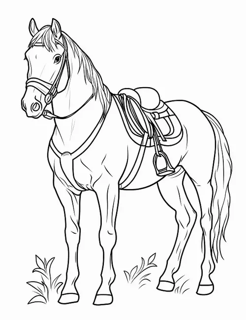 42 Hình tô màu chú ngựa đeo chuông nhỏ xinh cho bé 5 tuổi