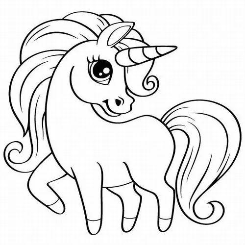 23 Bộ tranh tô màu ngựa con nét mềm giúp bé tô dễ