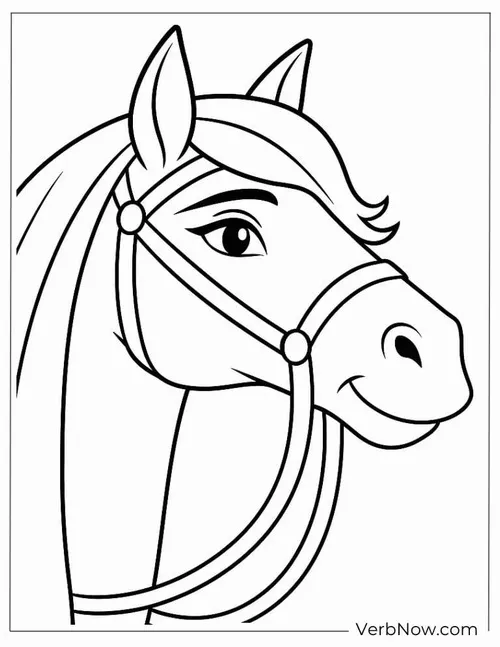 22 Mẫu tranh tô màu ngựa nhỏ khăn đỏ may mắn cho bé 5 tuổi