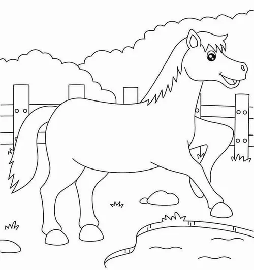 20 Tô màu sáng tạo chú ngựa có bờm nâu đẹp mắt