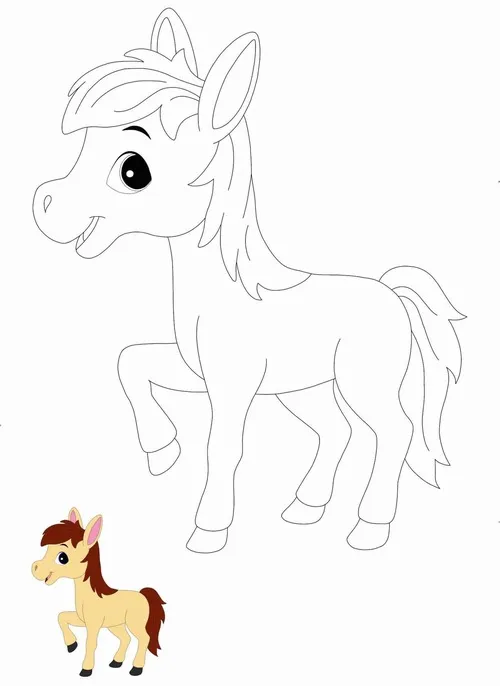 18 Tờ giấy tô màu ngựa có họa tiết hoa mai siêu thu hút